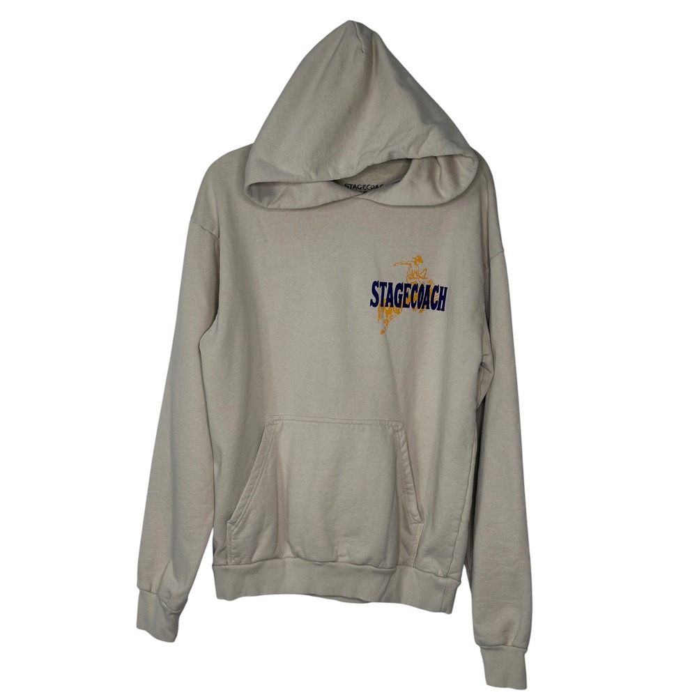 Stagecoach 2025 Hoodie Medium Beige Zach Bryan Jelly Roll Festival Merch Concert